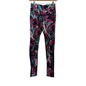 Everlast Women M Floral Long Leggings Athletic Yoga Gym